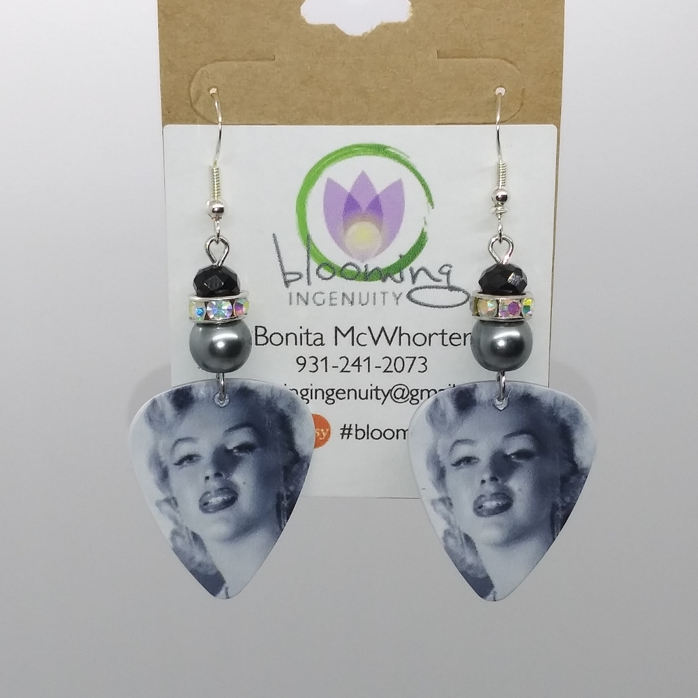 Guitar Pick Dangle Earrings